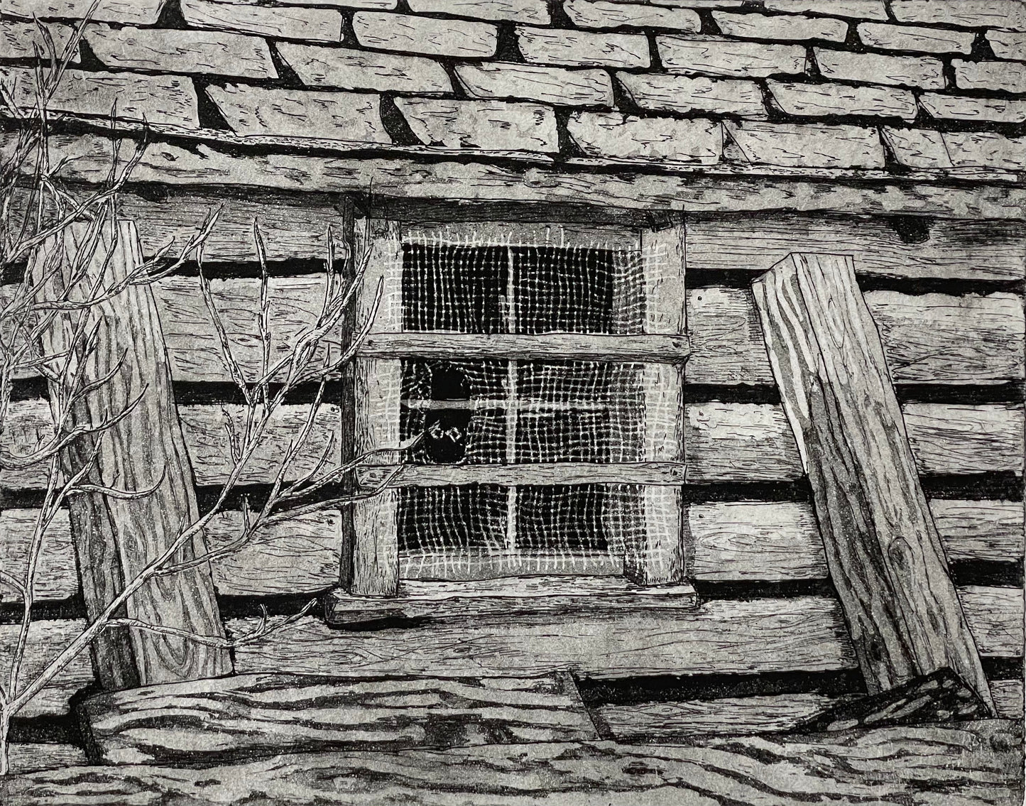"Wired Shut" Inkjet Print